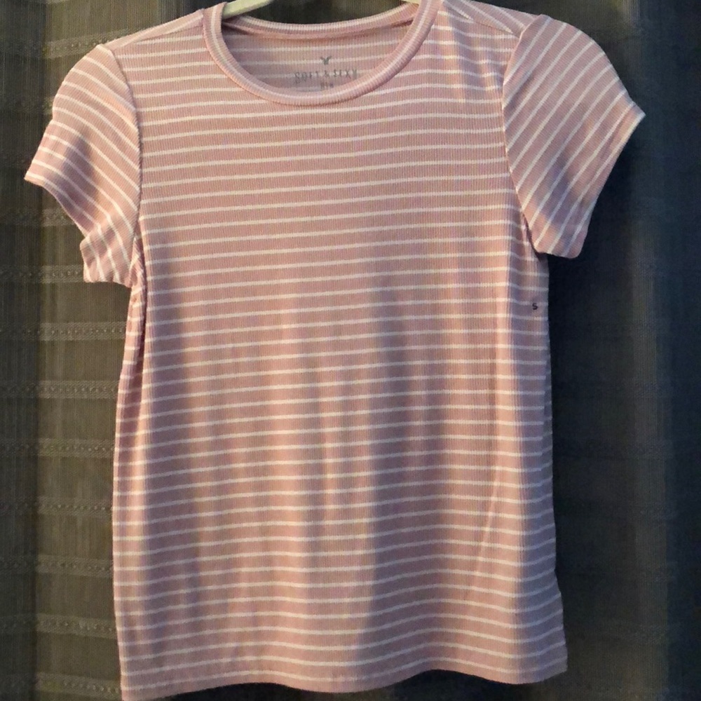 Pink stripped top